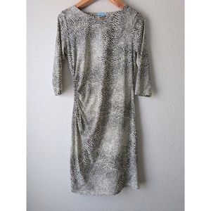 J. McLaughlin Sage Ruched Dress - Animal Print